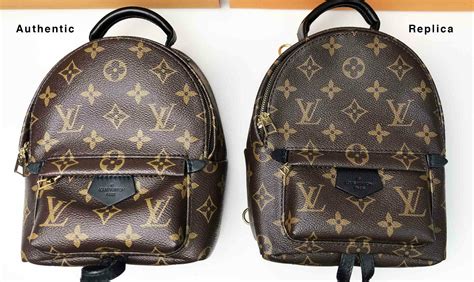 fake vs real louis vuitton palm springs backpack|Authentic vs fake Louis Vuitton Palm Springs Mini Backpack .